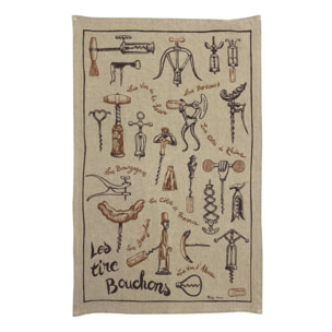 Torchon lin Les sommeliers