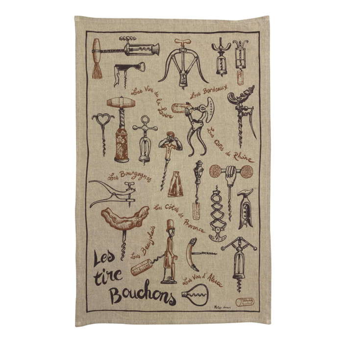 Torchon lin Les sommeliers