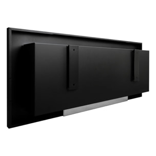 Lucca - Camino a Bioetanolo da Parete 90x40x12 cm con Bruciatore 0,75lt in Acciaio Inox Bianco