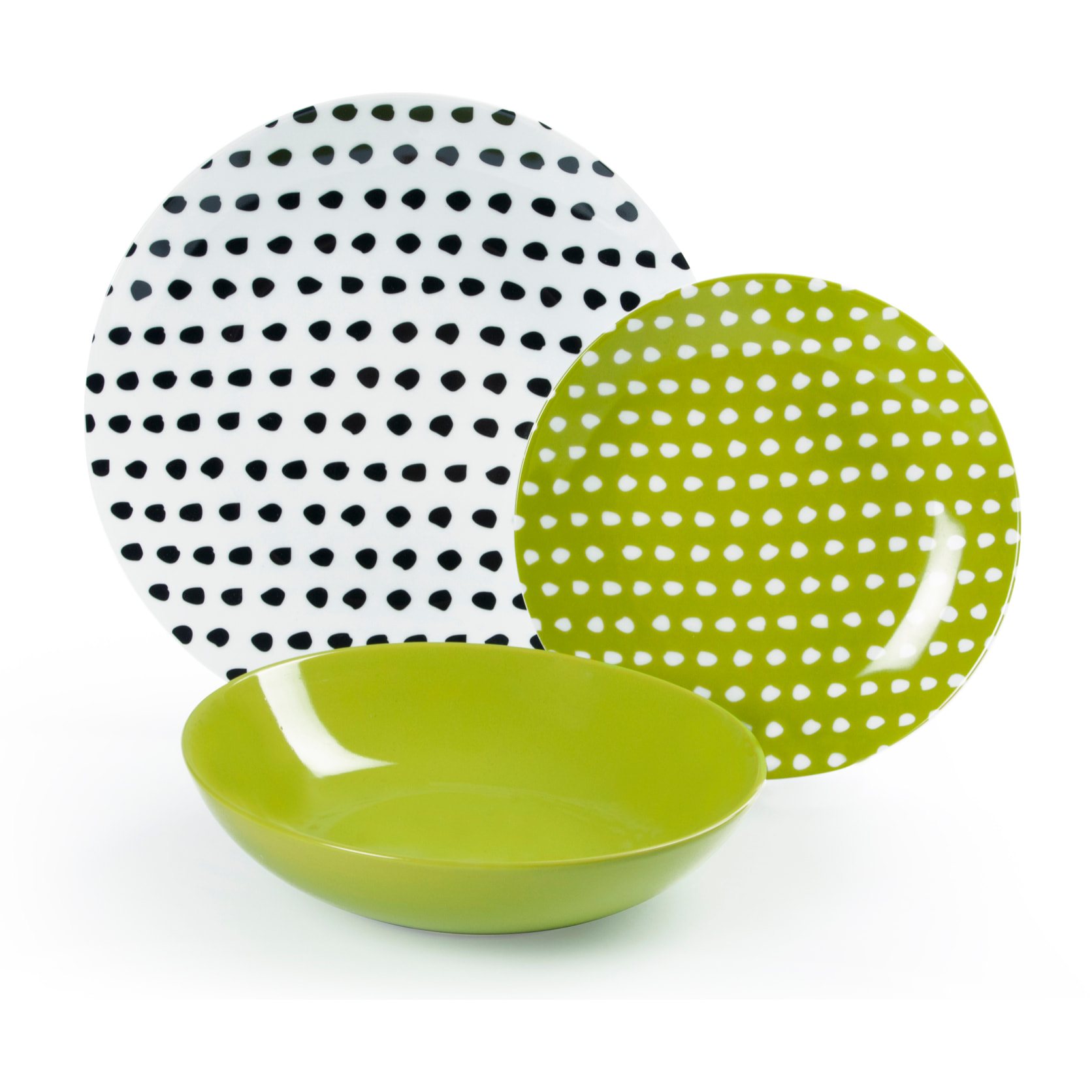 Service de table 18 pièces Excelsa – Crazy Line, Porcelaine Multicolore