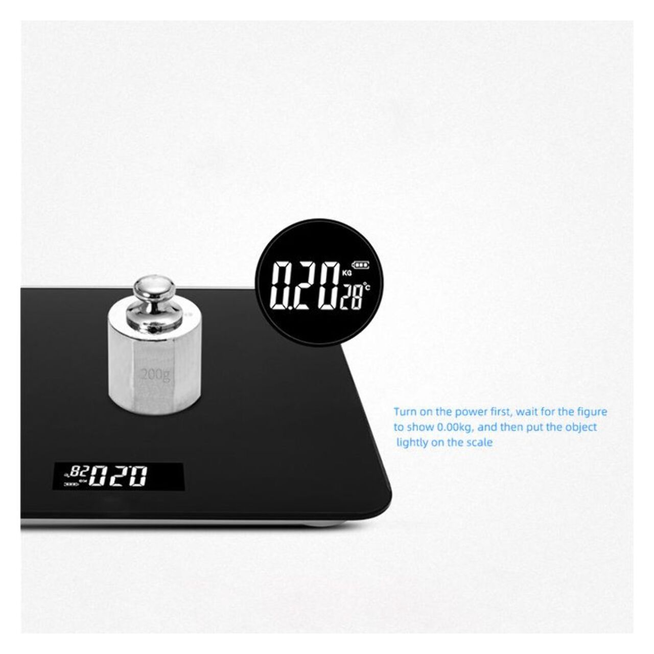 Balance Corporelle rechargeable et thermometre d'ambiance Herzberg HG04272