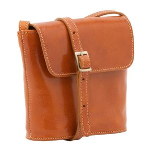 Borsa a tracolla uomo in vera pelle - Modello Castillon - 100% pelle - 16.0 x 17.5 x 7.0 cm