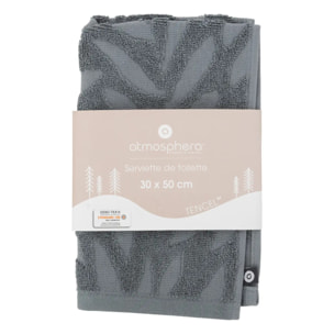 Serviette de toillette "Sea View" coton gris ardoise 30x50cm