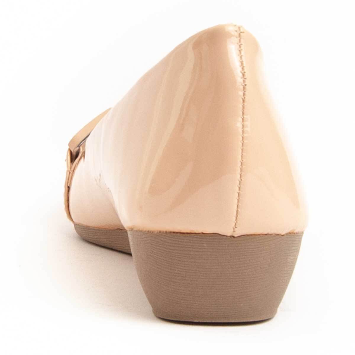 Bailarina De Cuña - Beige - Altura: 3 Cm