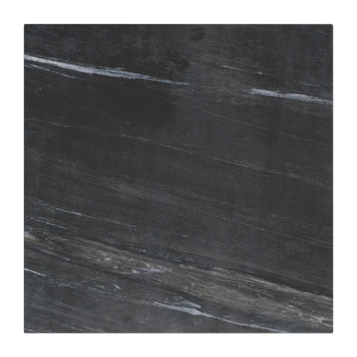 Sellette noire en marbre et pieds en métal - Floki