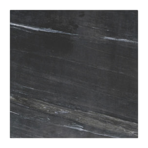 Sellette noire en marbre et pieds en métal - Floki