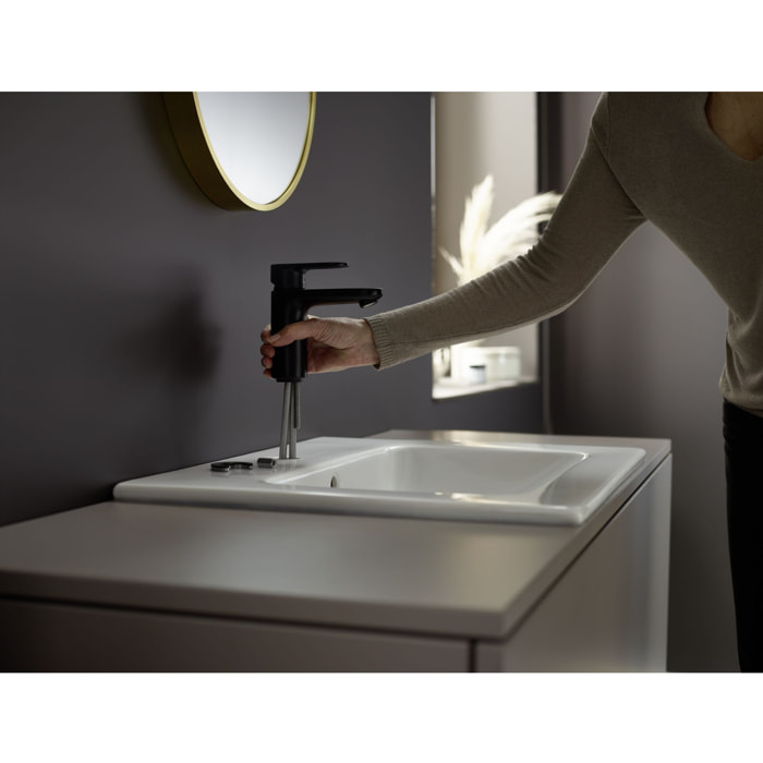 Vernis Blend Mitigeur de lavabo 100 sans tirette ni vidage noir mat