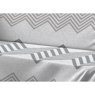 Telo Arredo Multiuso In 100% Cotone Disegno Zig Zag