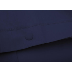 Coppia Federe Letto 100% Cotone Tinta Unita Blu Notte