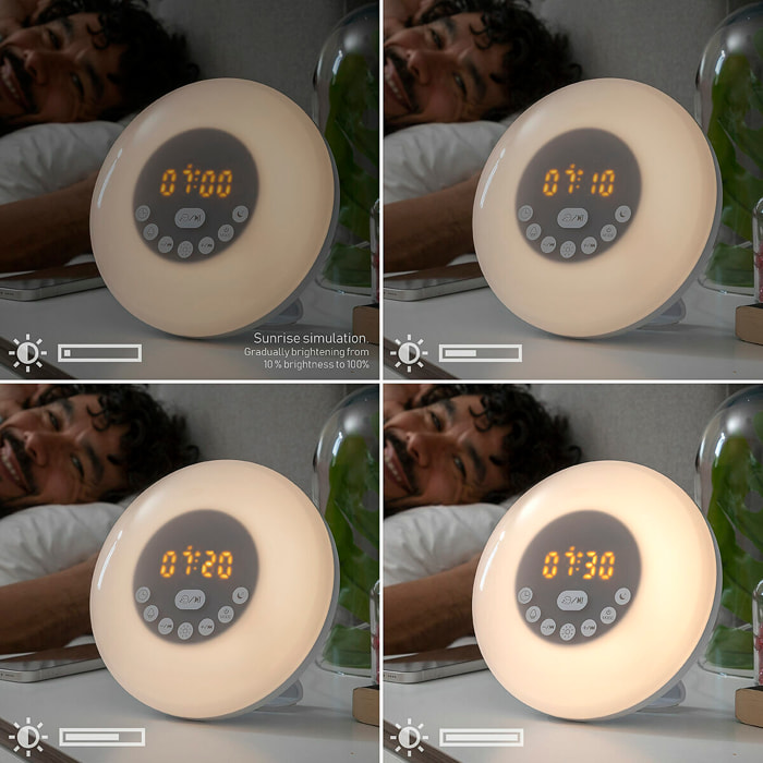 Réveil matin rechargeable avec enceinte Sunrilk InnovaGoods