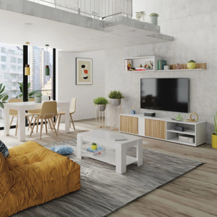 Mesa de comedor extensible Danna 140 Blanco Artik (Blanco Mate)