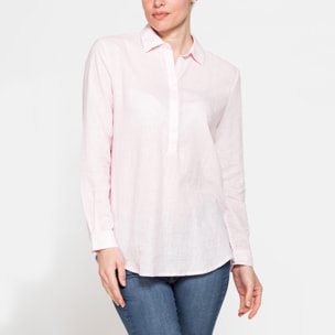 CAMICIA MODELLO SERAFINO IN TESSUTO LINO COTONE