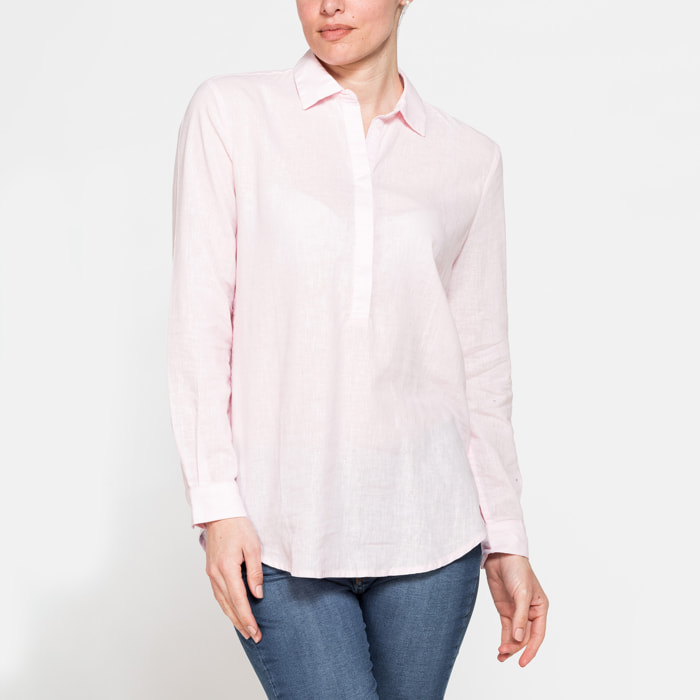 CAMICIA MODELLO SERAFINO IN TESSUTO LINO COTONE