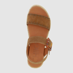 Sandalias de Serraje - Cuero - Tacón: 5 cm