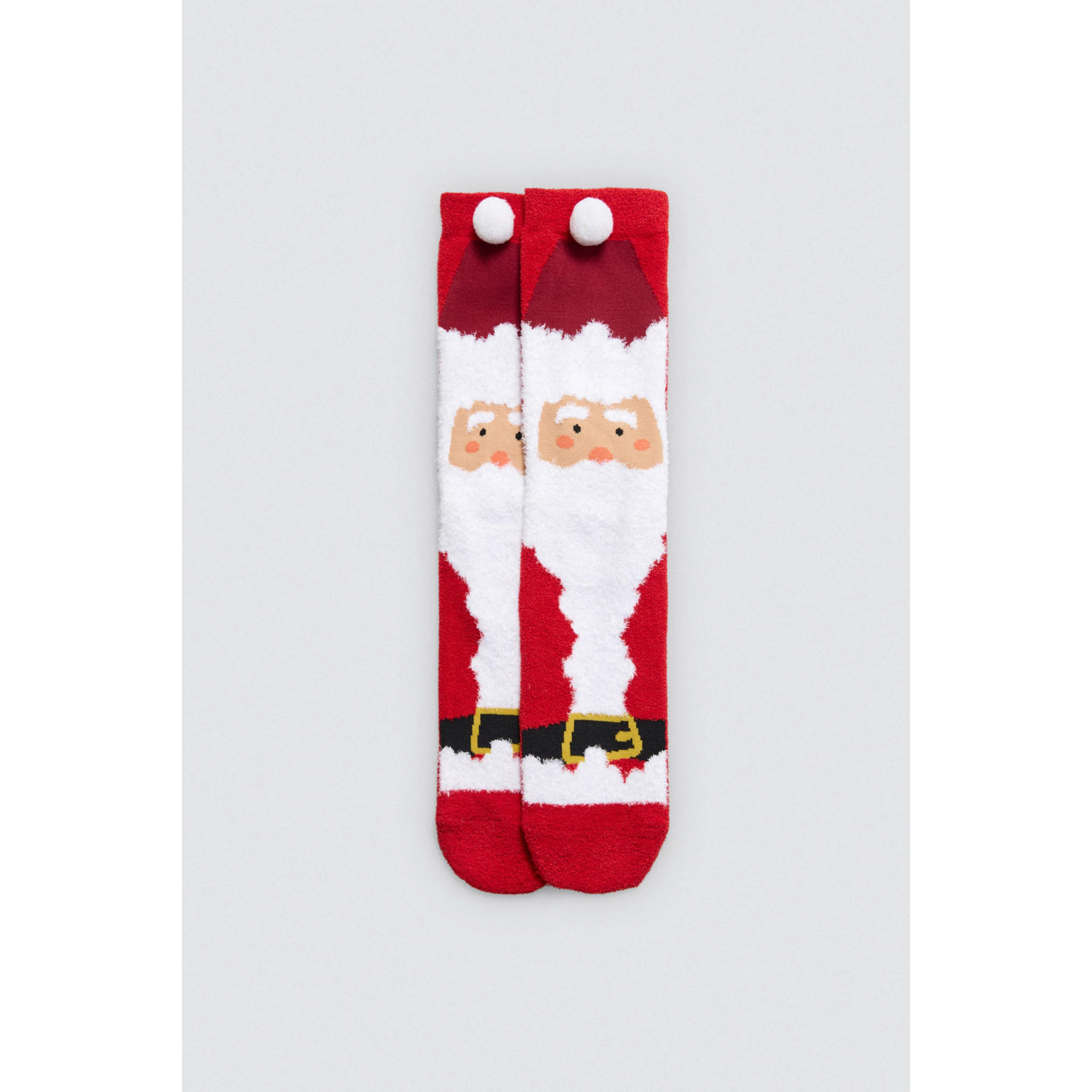 Calzini antiscivolo da uomo con stampa natalizia di Babbo Natale