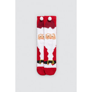 Calzini antiscivolo da uomo con stampa natalizia di Babbo Natale