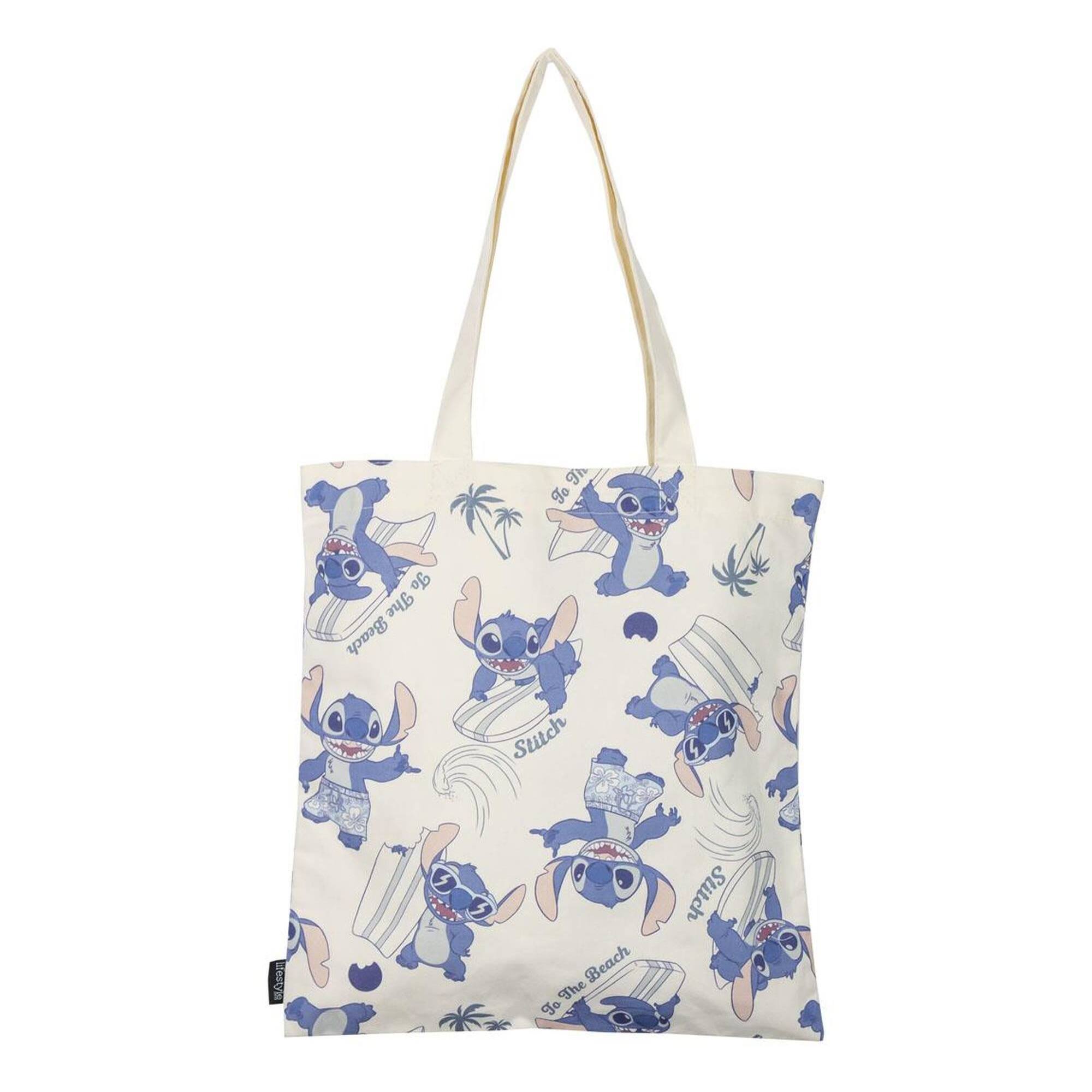 Bolsa de compras stitch azul 36 x 39 x 0,4 cm