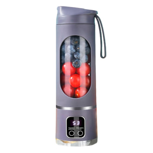 Frullatore portatile con 3 velocità e 450 ml di capacità.