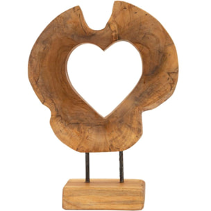 SCULTURA HASI IN TEAK RICICLATO CM 28X10X38 (PEZZI UNICI - NON RIP. IN SERIE)