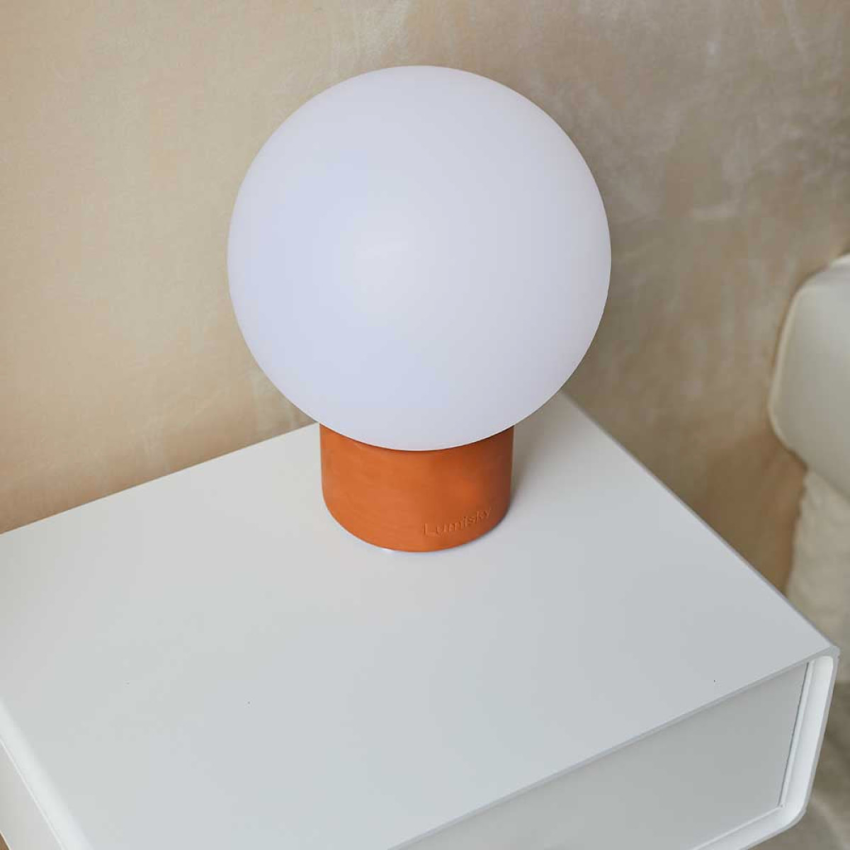Lampe de table sans fil terre cuite TERRA H25cm