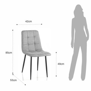 Tomasucci Set de 4 Chaises FAFFY GRIS