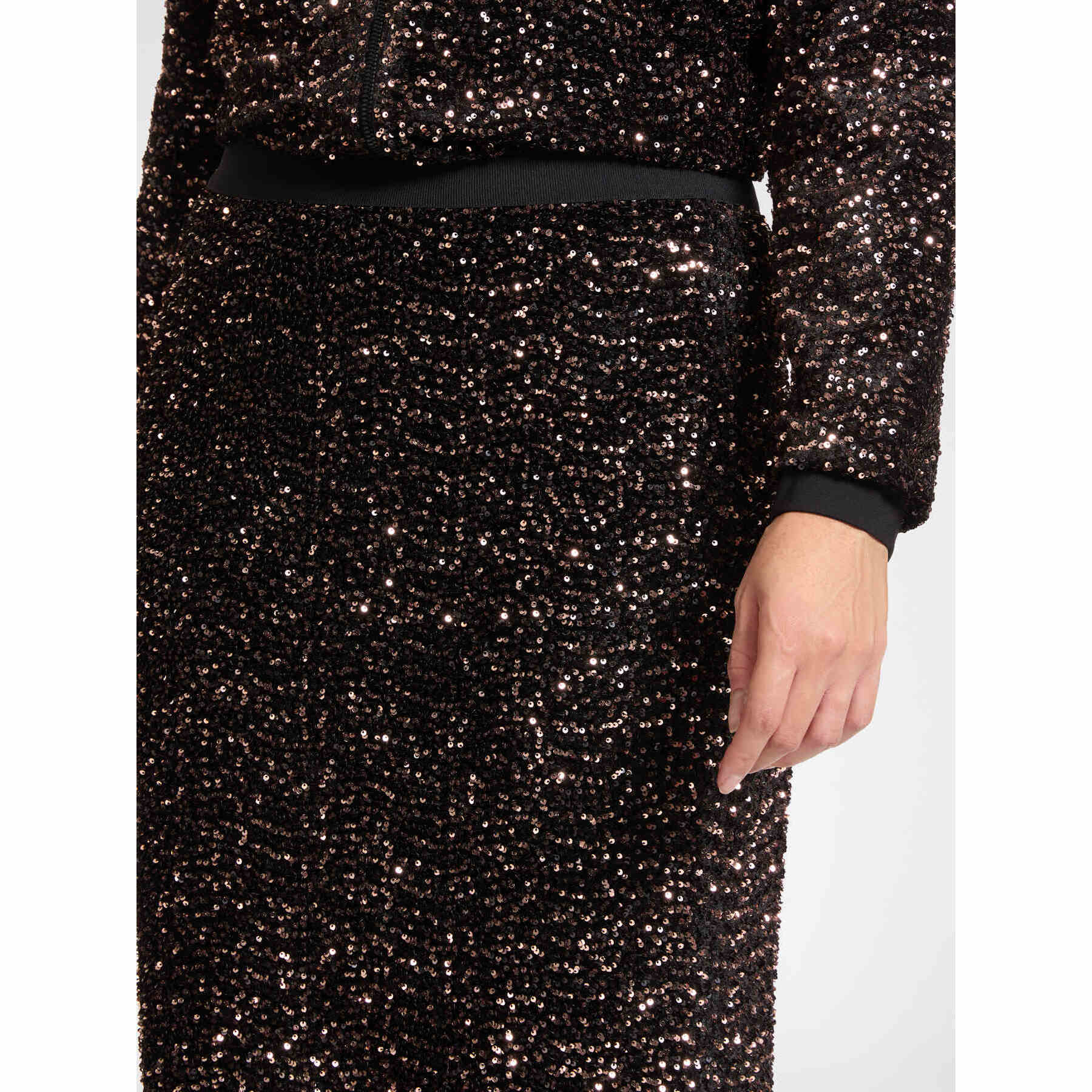 Elena Mirò - falda de lentejuelas - Marrón