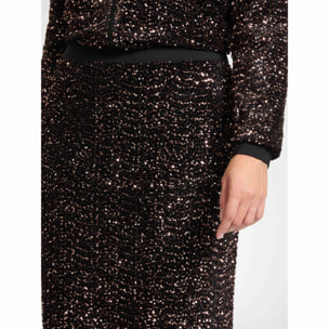 Elena Mirò - falda de lentejuelas - Marrón