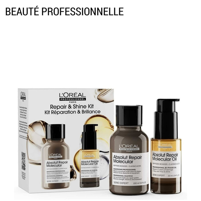 Absolut Repair Molecular - Coffret Shampooing Réparateur 100 ml + Huile Réparatrice 30 ml