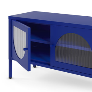 Meuble TV 2 portes 2 niches en métal - YSIA