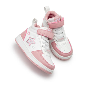 Zapatillas Altas Rosa Estrellas