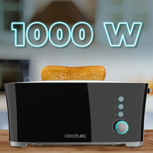 Cecotec Tostador Toast&Taste Extra B 1000W de Potencia Doble ranura larga para 2