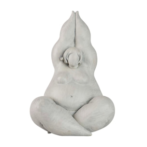 Figura Mujer Cemento Yoga 21x18x29 Cm