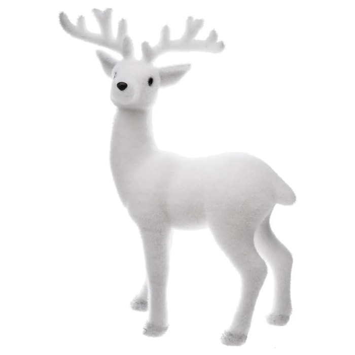 Décoration Noël, Renne debout, H 47 cm