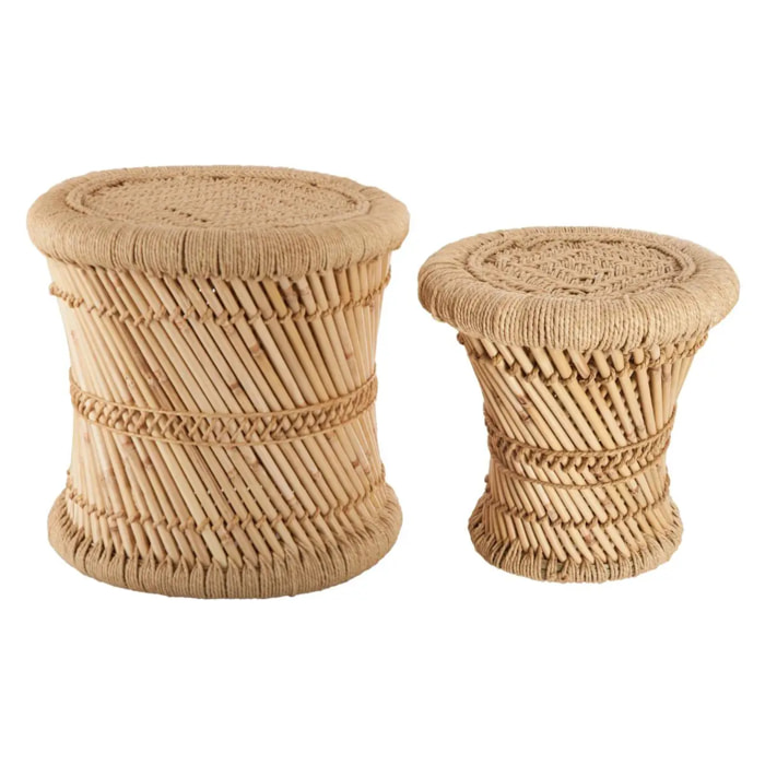 Lot de 2 tables gigognes "Ilyan" bambou D30/37cm