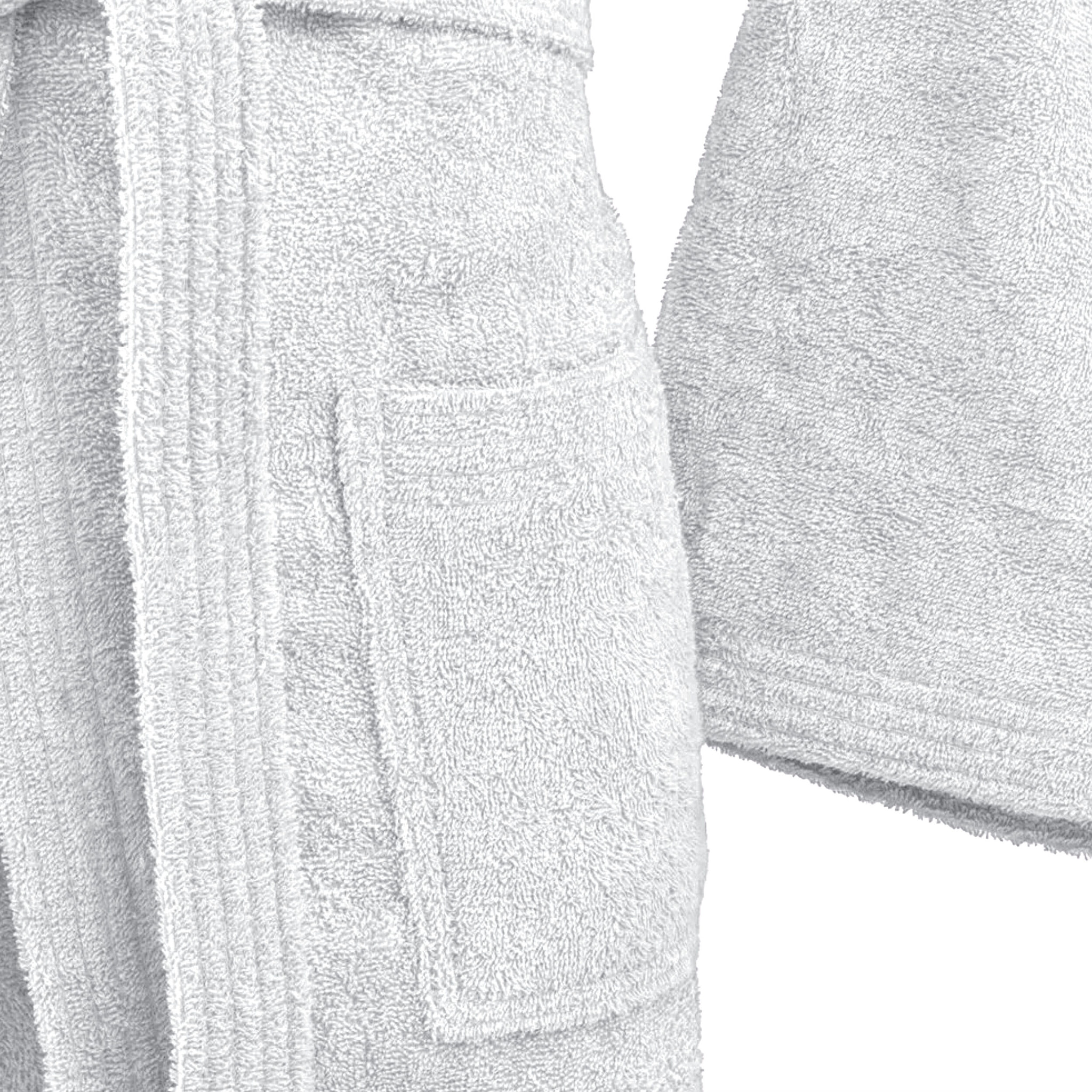 Bassetti Morbido Accappatoio 360 gr con Cappuccio 100% Cotone Uomo Donna Spugna Taglie Forti - ITALY Designed - Collezione VIVIAN - BIANCO 13