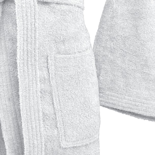 Bassetti Morbido Accappatoio 360 gr con Cappuccio 100% Cotone Uomo Donna Spugna Taglie Forti - ITALY Designed - Collezione VIVIAN - BIANCO 13