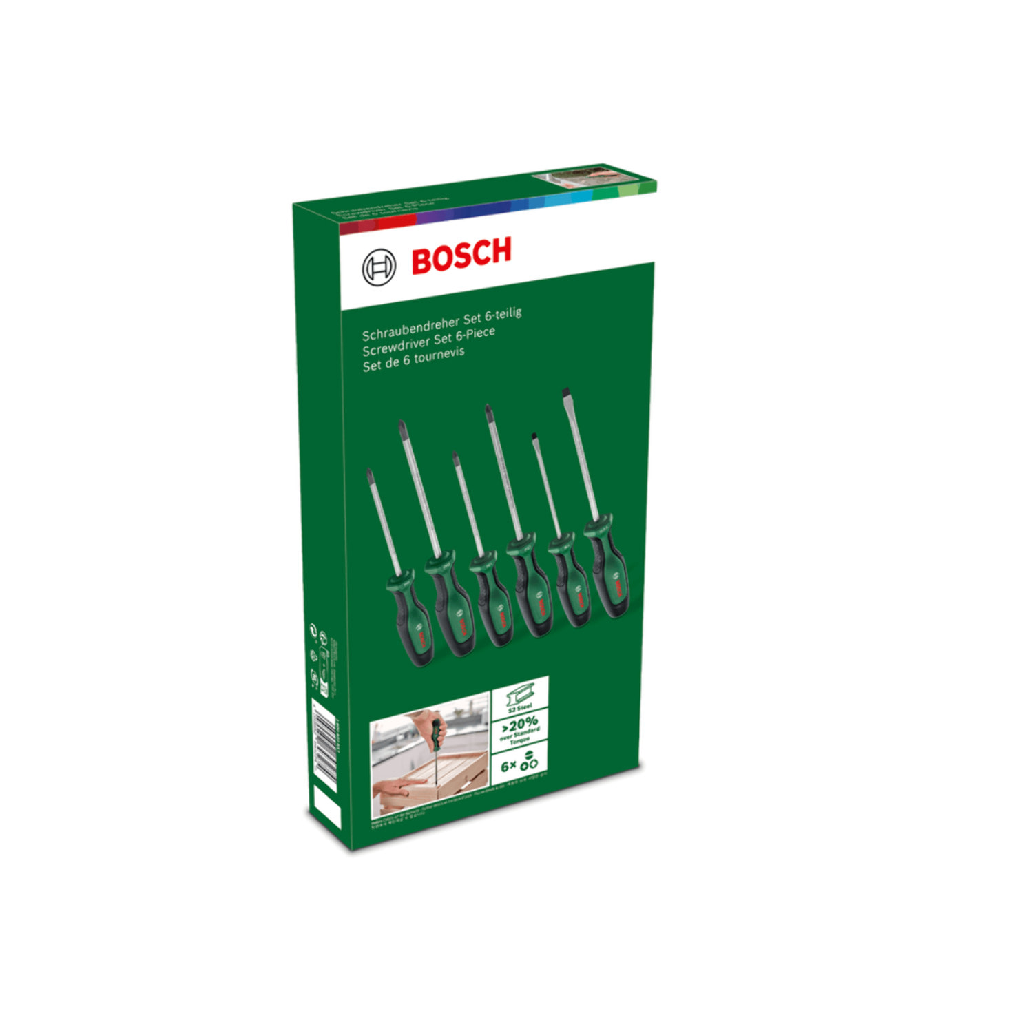 Set de tournevis haute performance - 6 pièces - BOSCH - 1600A02BX7