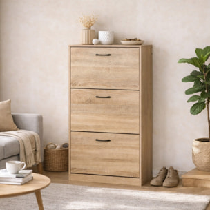 HALLI Meuble à chaussures 116x60cm chêne