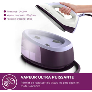 Centrale vapeur PHILIPS PSG3000/30 Série 3000 Mauve 1.4L, 6 bars