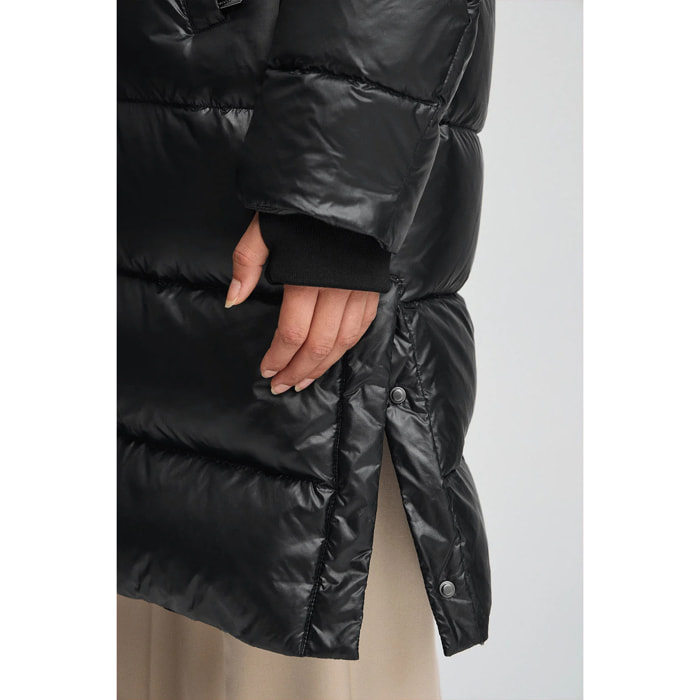 Chaqueta de plumas Olena negra con logo Polo Club