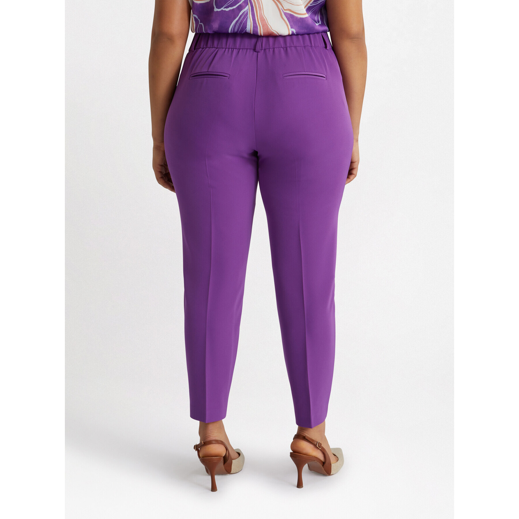 Fiorella Rubino - Pantaloni dritti eleganti - Viola