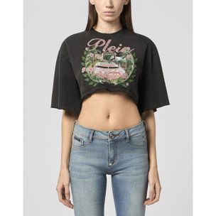 PHILIPP PLEIN Cropped T-Shirt Cannes Tennis Club