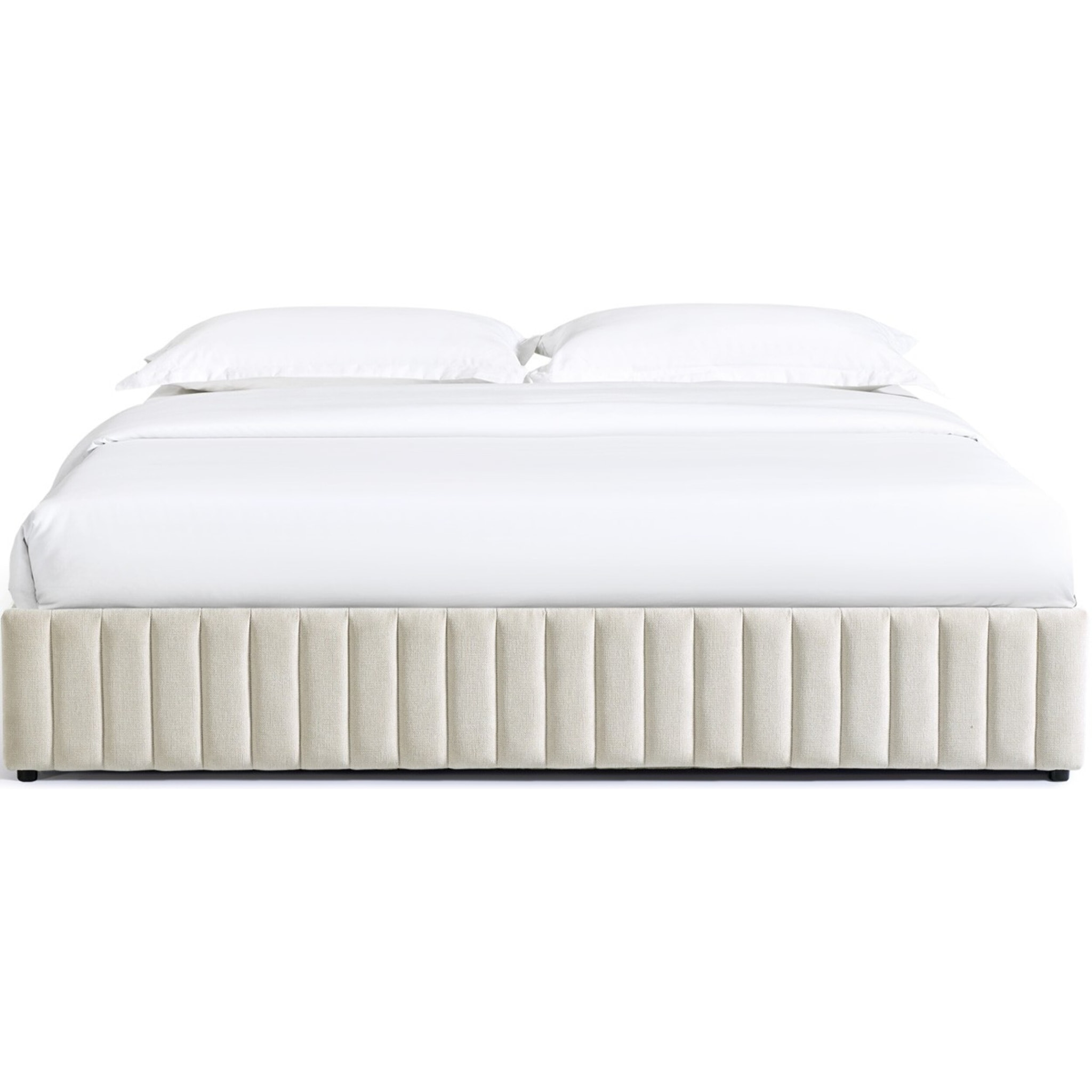 Lit coffre adulte en tissu chenille - BALTO