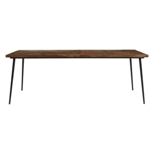 KIARA - Table à manger rectangulaire 220x100cm bois recyclé
