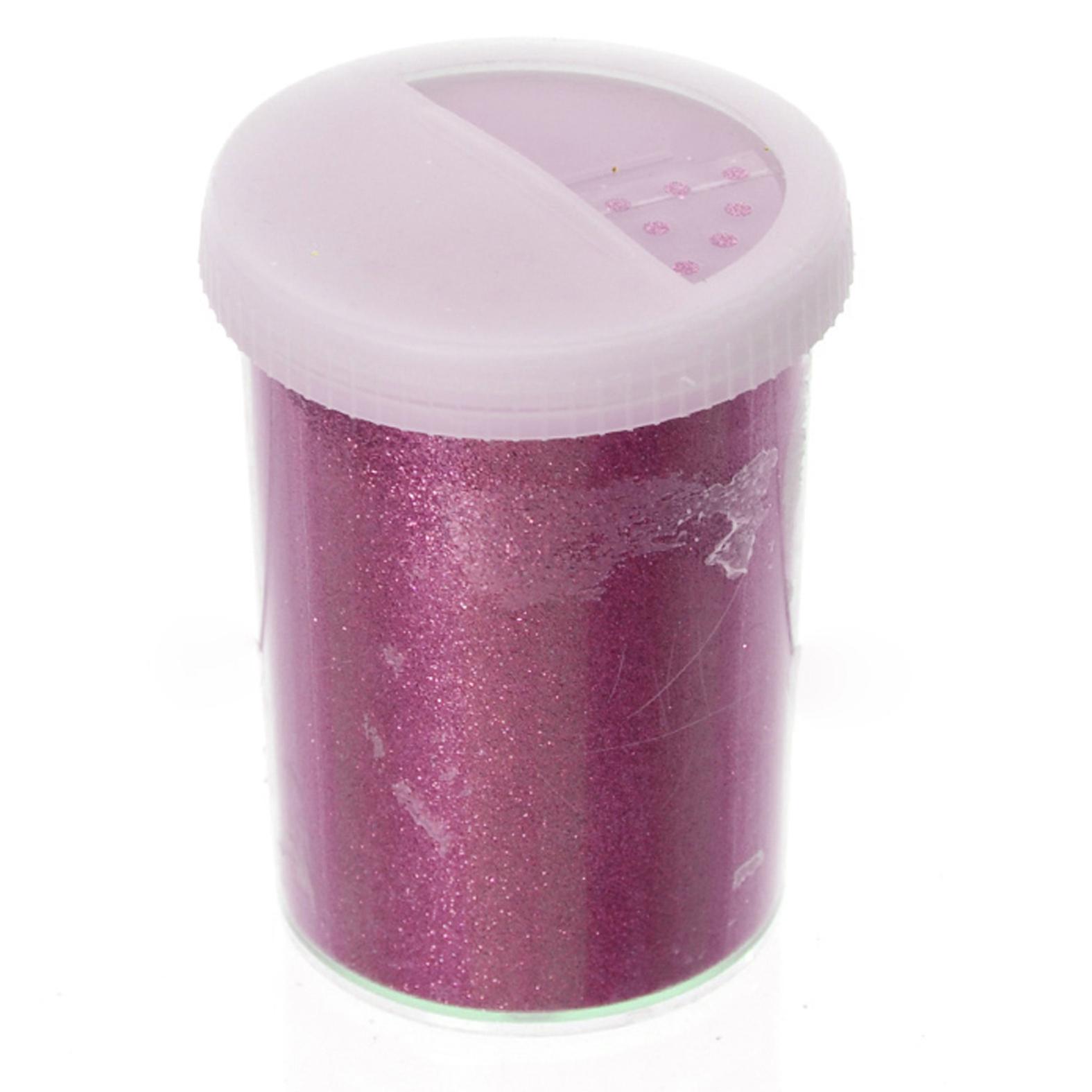 Glitter In Barattolo, 100 Gr - Pezzi 6 - 4,5X8,5X4,5cm - Colore: rosa - Bianchi Dino - Articoli Natalizi