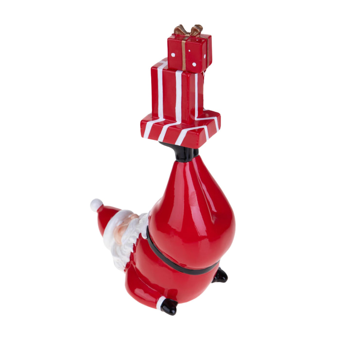 Babbo Natale con pacchi dono - Pezzi 1 - H 30,5 cm - Colore: Rosso - Bianchi Dino