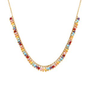 Collana Shamira Full Stones Acciao Placcato Oro