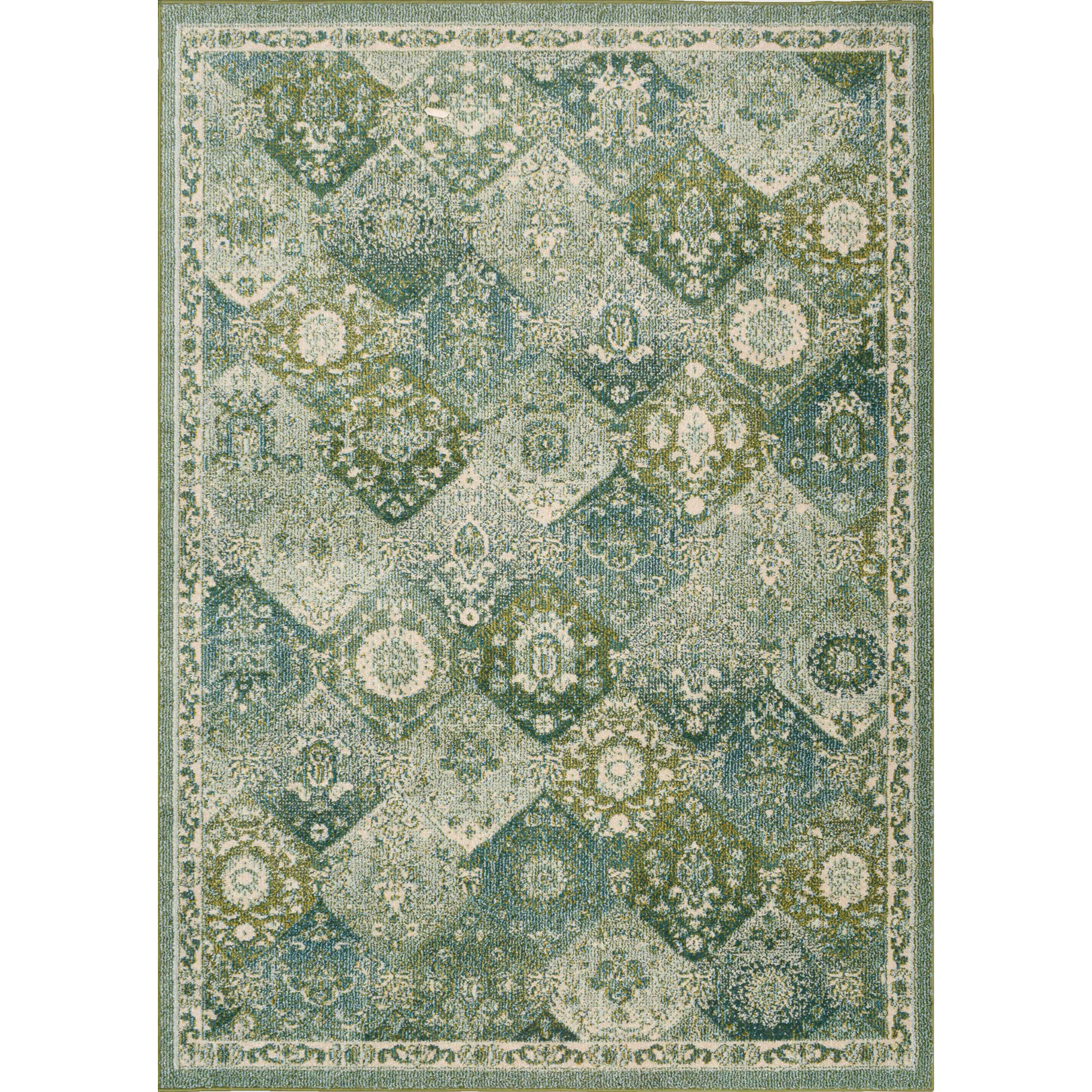 Anatolia - Tapis de salon vintage, vert pairie