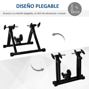 Rodillo Entrenamiento Bicicleta Acero 54,5x47,2x39,1cm Negro