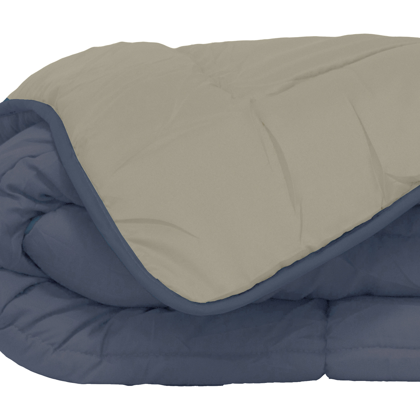 Couette d'été en microfibre bicolore - Bleu Pétrole